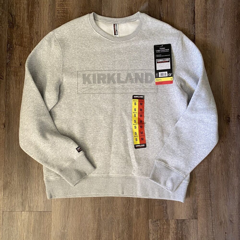 Kirkland Signature BRAND NEW Unisex Logo Sweater Gray - Men’s S-Women’s M